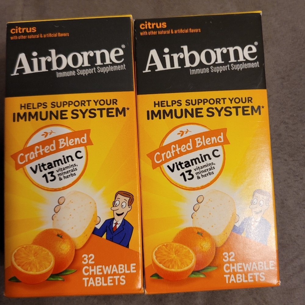 2x Airborne Immune System Vitamin C 64ct
